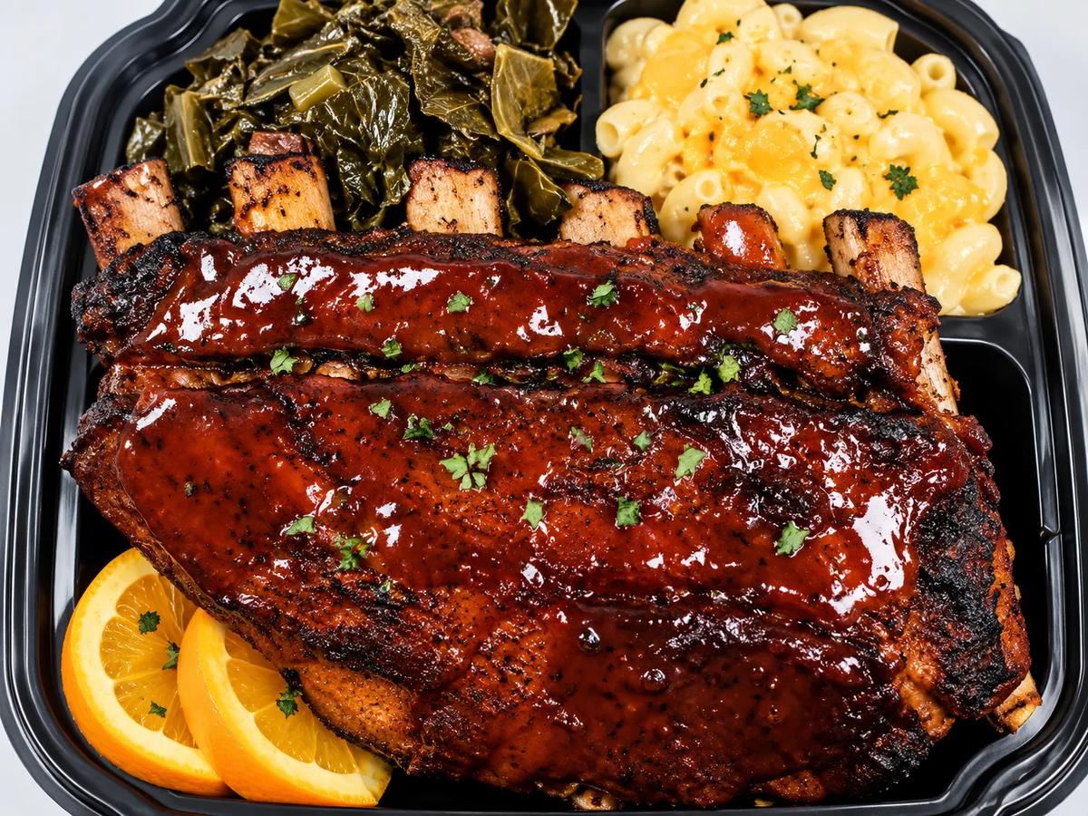 Flame-grilled BBQ favorite at BBQ Unlimited